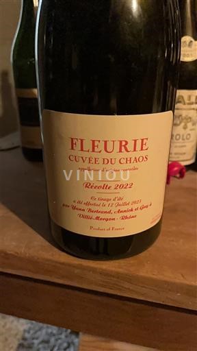 Beaujolais Fleurie Yann Bertrand du Chaos 2022