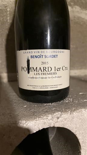 Burgundi Määrittelemätön Premier Cru Benoît Sordet Les Fremiers 2015