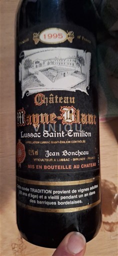 Bordéus Lussac-Saint-Émilion Château Magne-Blanc Tradition 1995