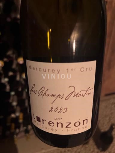 Burgundy Mercurey Premier Cru Domaine Lorenzon Les Champs Martins 2023