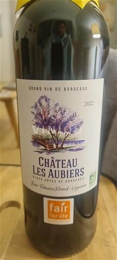 Burdeos Blaye-Côtes de Burdeos Château Les Aubiers 2022