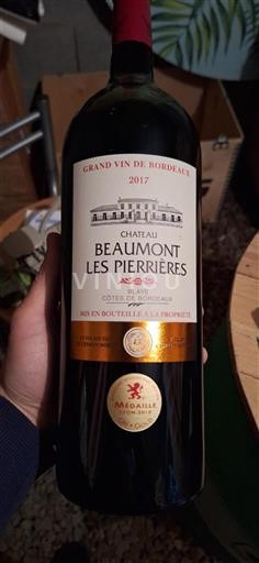 Bordeaux Côtes-de-bourg Château Beaumont Les Pierrières 2017
