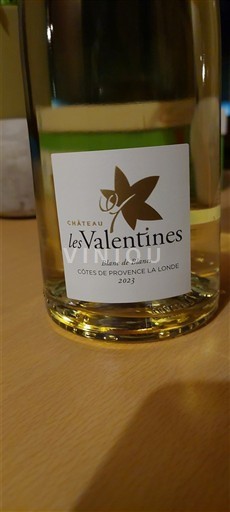 Vinos Blanc sec Blanc de Blancs Château Les Valentines 2023 Francia Provenza No especificado AOC