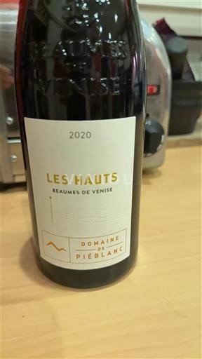 Rhônevallei Beaumes de Venise Domaine Piéblanc Les Hauts 2020