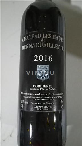 Langvedok Corbières Château Les Hauts de Dernacueillette 2016