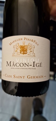 Burgundija Mâcon in Mâcon-villages Marillier Père & Fils Clos Saint Germain Neleten.