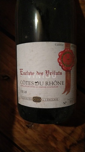 Vallée du Rhône Côtes-du-rhône Vignerons de l'Enclave Enclave des Prélats 2018