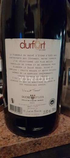 Rhône Valley Duché d'Uzès Durfort La Cave 2021