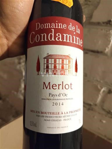 Languedoc y Rosellón País de Oc Domaine La Condamine 2014