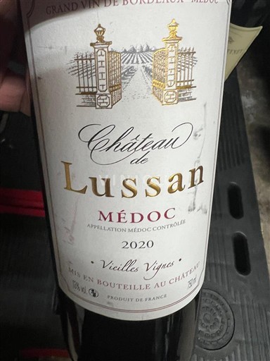Bordeaux Médoc Château Lussan Vieilles Vignes 2020