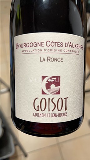 Burgundy Burgundy Côtes d'Auxerre Goisot La Ronce 2022