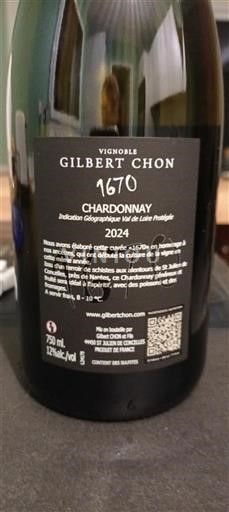 Dolina Loare Vignoble Gilbert Chon 1670 Chardonnay 2024