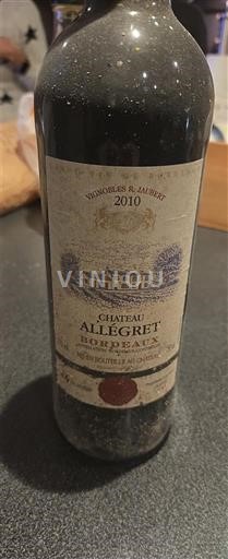 Bordeaux Château Allegret 2010
