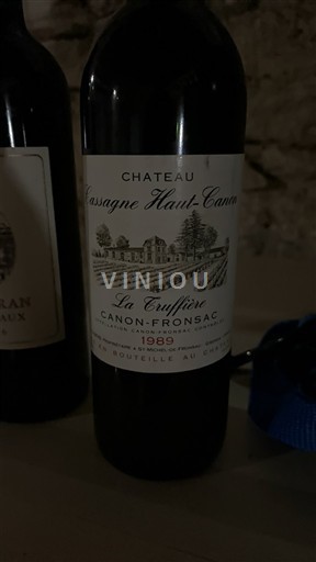 Bordeaux Canon-Fronsac Château Cassagne Haut-Canon La Truffière 1989