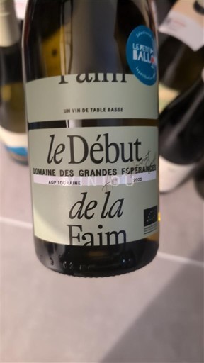 Dolina Loare Touraine Domaine S Grandes Espérances Le Début de la Faim 2022