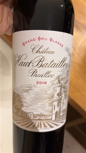 Bordeaux Pauillac Grand Cru Classé Château Haut-Batailley 2018