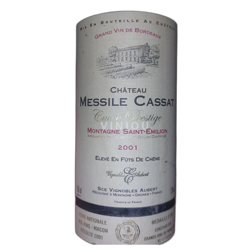 Bordeaux Montagne-saint-émilion Château Messile Cassat Prestige 2001