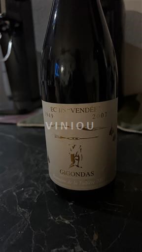 Valle del Ródano Gigondas Domaine La Tuilière EC 1/5 Vendémiaire 2007