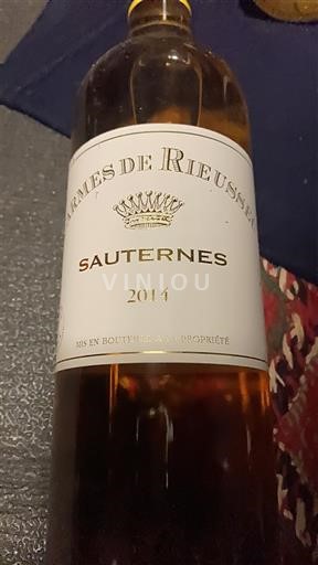 Bordeaux Sauternes Château Rieussec Carmes de Rieussec 2014