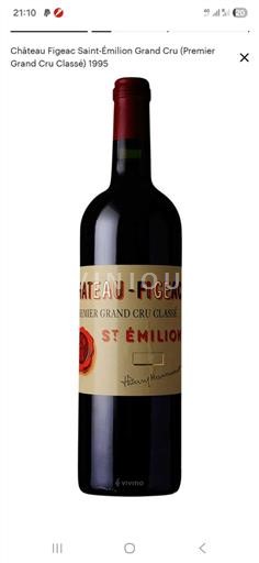 Bordoja Saint-Émilion Grand Cru Château Figeac 1995