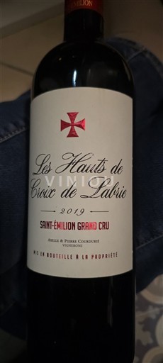 Bordeaux Saint-Émilion Grand Cru Grand Cru Croix de Labrie Les Hauts de Croix de Labrie 2019