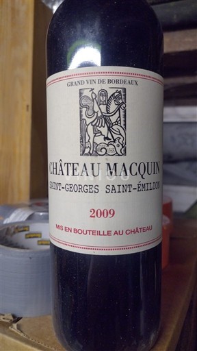 Bordeaux Saint-Georges-Saint-Émilion Château Macquin 2009