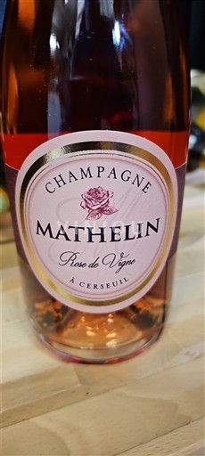 Peneča vina Rosé brut Rosé de Vigne Mathelin 2023 Francija Šampanja Šampanjec AOC