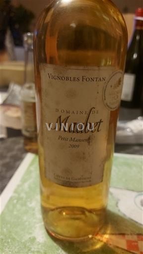 Sydväst Côtes de Gascogne Domaine Maubet Petit Manseng 2009