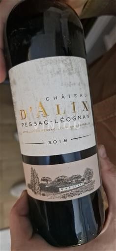 Bordeaux Pessac-Léognan Château Alix 2018