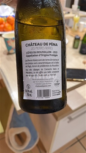 Roussillon Côtes-du-roussillon Château Peña Les Pierres Noires 2023