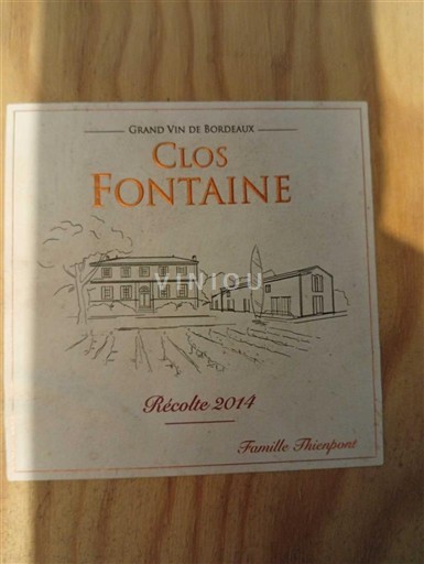 Bordeaux Francs, obroni Bordeauxa Clos Fontaine 2014