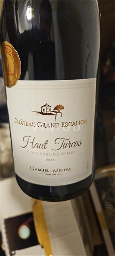 Rona dolina Costières de Nîmes Château Grand Escalion Haut Turcas 2016