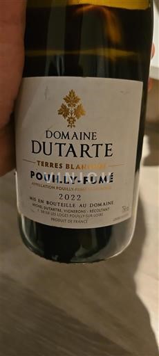 Dolina Loare Pouilly-fumé Domaine Tarte Terres Blanches 2022