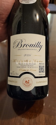 Beaujolais Brouilly Domaine La Poyebade 2024
