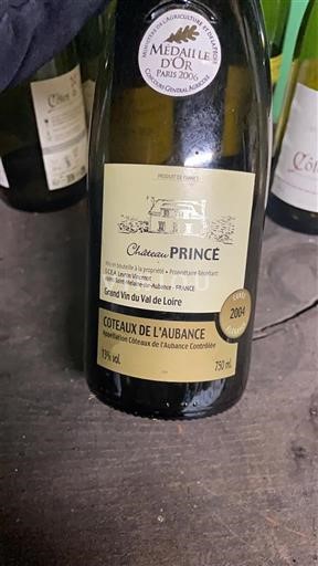 Vallée de la Loire Coteaux-de-l'aubance Château Prince 2004