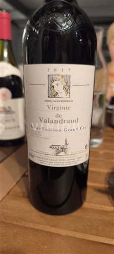 Bordeaux Saint-Émilion Grand Cru Grand Cru Valandraud Virginie de Valandraud 2017