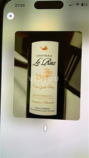 Sud-Ouest Montravel Château Le Raz Grand Chêne 2017
