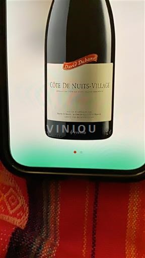 Bourgogne Côte de nuits villages David Duband 2017