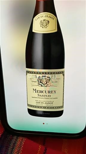 Bourgogne Mercurey Premier Cru Louis Jadot Sazenay 2018