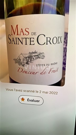 Rhônen laakso Côtes-du-rhône Mas de Sainte Croix Douceur de Fruit 2019