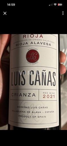 Ла-Ріоха Ріоха Luis Cañas Crianza 2021
