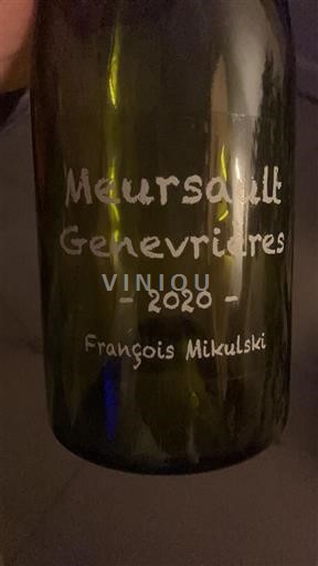 Bourgogne Premier Cru François Mikulski Meursault Genevrières 2020
