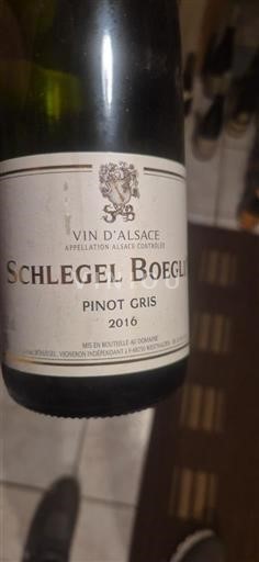 Alsacia Schlegel Boeglin Pinot Gris 2016