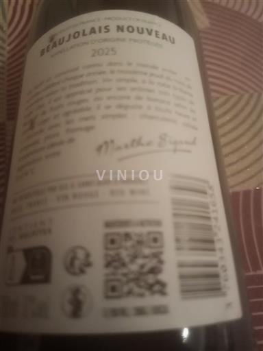 Beaujolais Beaujolais Nouveau Marthe Sigard 2025
