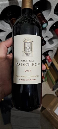 Bordeaux Saint-Émilion Grand Cru Grand Cru Classé Château Cadet-Bon 2015