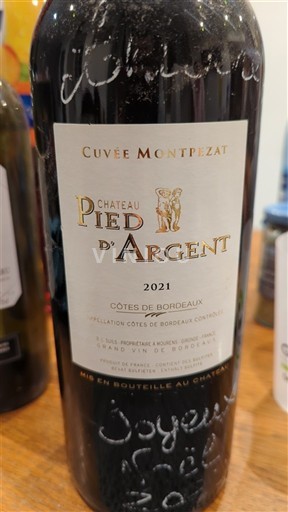 Bordeaux Côtes-de-Bordeaux Château Pied d'Argent Montepezat 2021