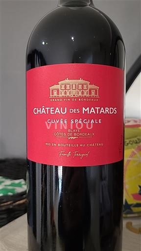 Bordeaux Blaye-Côtes-de-Bordeaux Château Des Matards Spéciale 2018