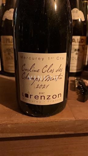 Burgundsko Mercurey Premier Cru Domaine Laurent Lorenzon Carline Clos des Champs Martin 2021