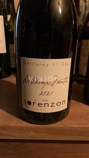 Burgundy Mercurey Premier Cru Domaine Lorenzon Les Champs Martin 2021