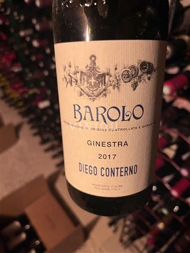 Piémont Barolo Diego Conterno Ginestra 2017
